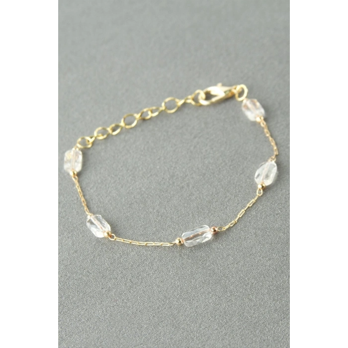 Dikdörtgen Kristal Taşlı Bileklik