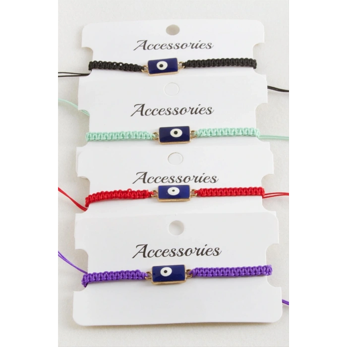 Dikdörtgen Makrome Örgülü Bileklik