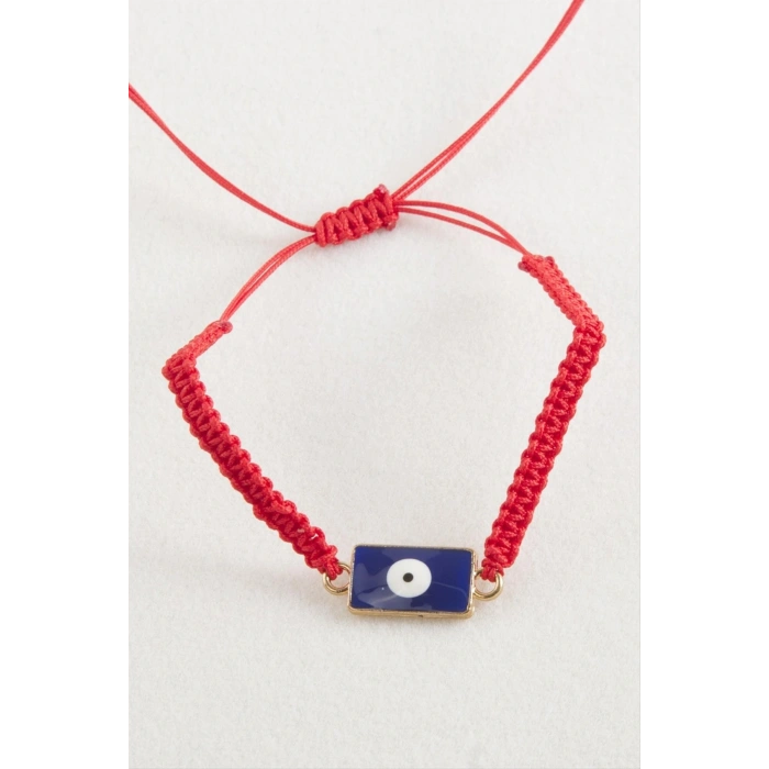 Dikdörtgen Makrome Örgülü Bileklik