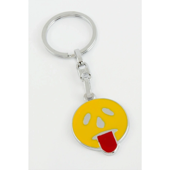 Dil Çıkaran Emoji Metal Anahtarlık