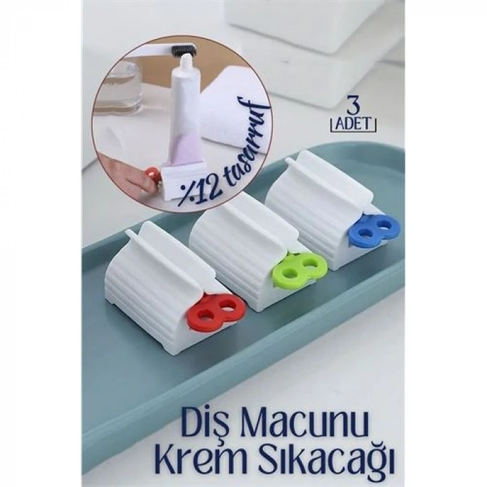 Diş Macunu Krem Sıkacağı 3 lü Set Tuppo Design 719172