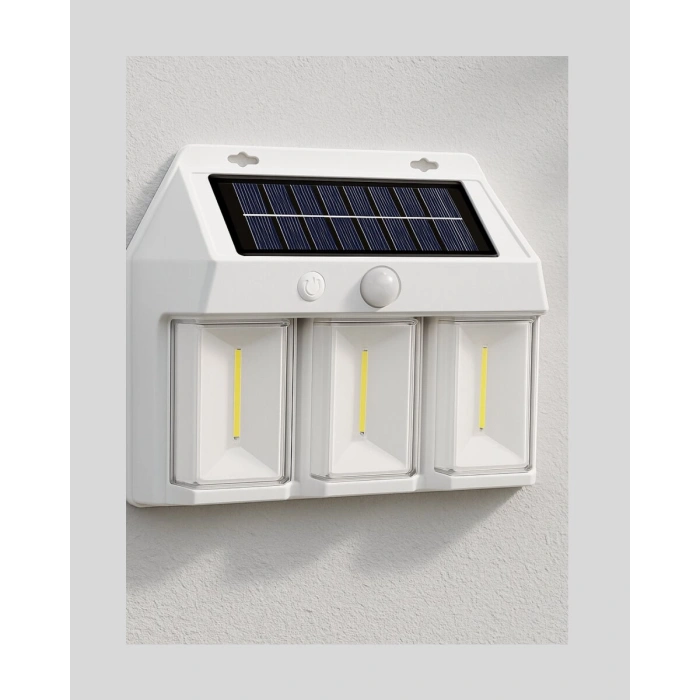Dış Mekan Solar Duvar Lambası – 120° Hareket Algılama 3 Işık Modu