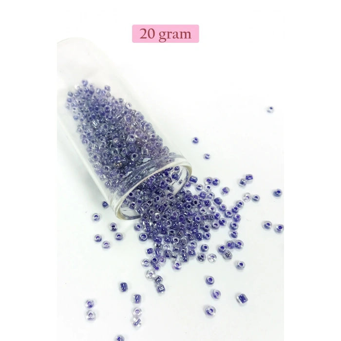 Dökme Cam Kum Boncuk (8/0) 3 mm - 4 Renk - Toplam 80 Gram - BNC425