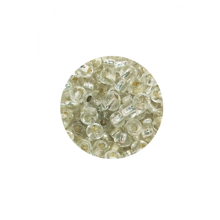 Dökme Cam Kum Boncuk Büyük Boy (6/0) 4 mm - 20 Gram - Şeffaf - BNC086