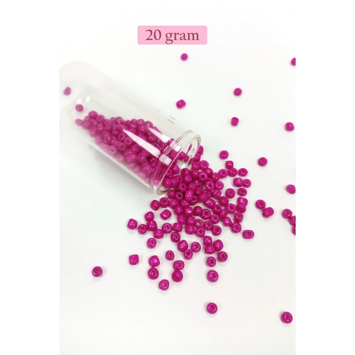 Dökme Cam Kum Boncuk Büyük Boy (6/0) 4 mm - 4 Renk - Toplam 80 Gram - BNC412