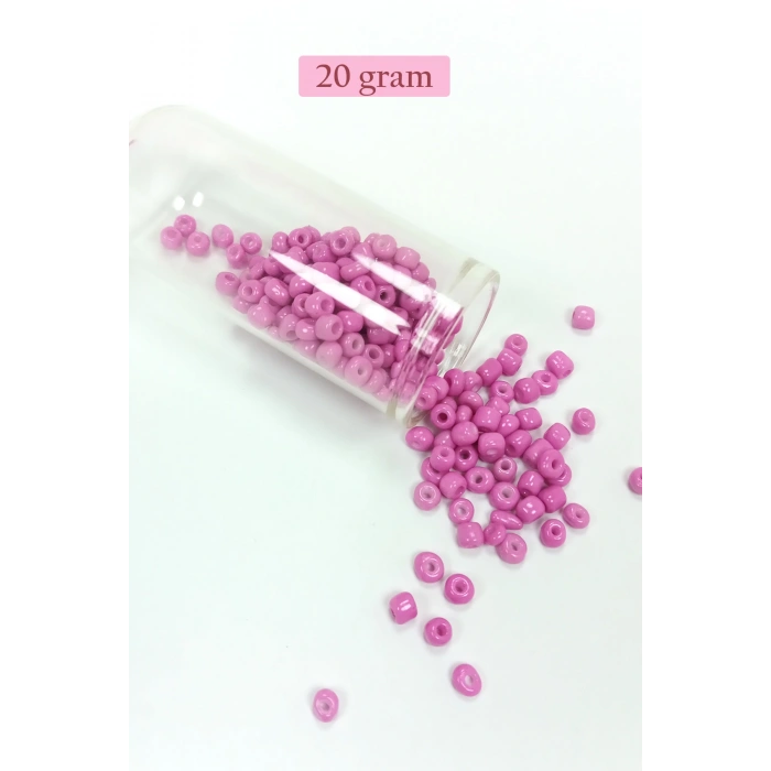 Dökme Cam Kum Boncuk Büyük Boy (6/0) 4 mm - 4 Renk - Toplam 80 Gram - BNC412