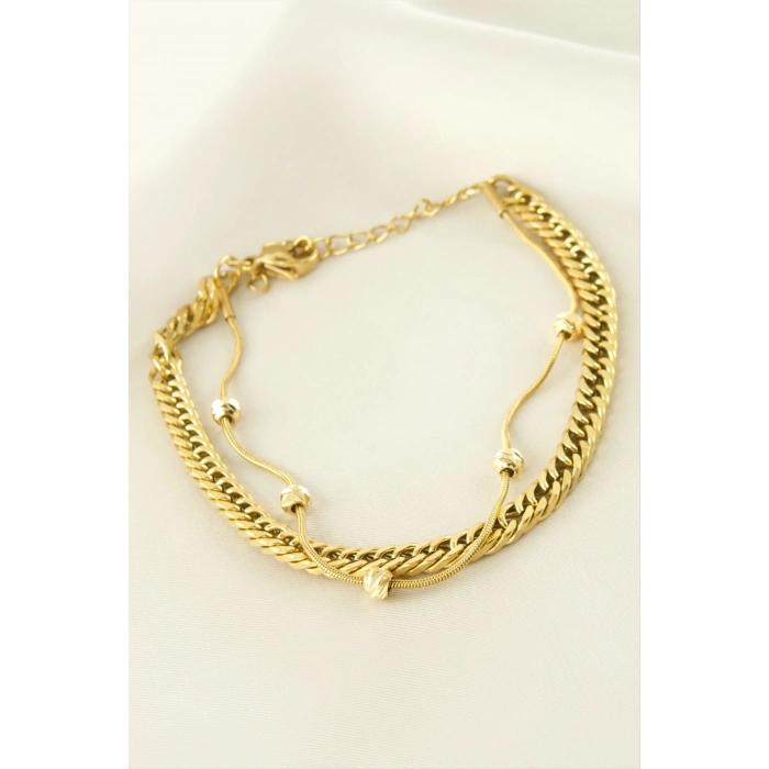 Dorika Düz Zincir Çelik Bileklik