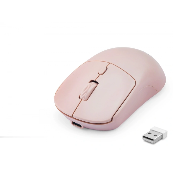 Dual Mode Şarjlı Kablosuz Mouse 2.4 Ghz Bluetooth 5.0 4000 Dpı Pembe HDX3415P