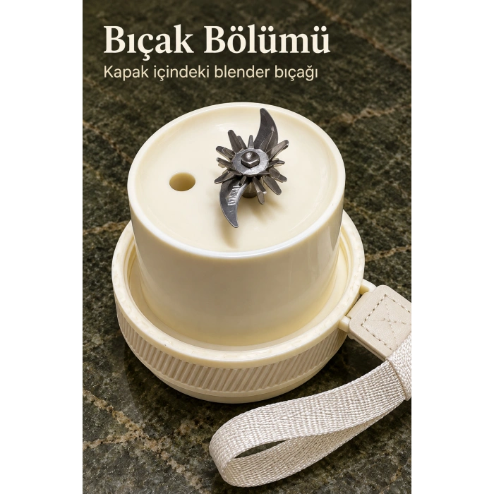 Düğme Kontrollü Şarjlı Meyve Blenderı 350 ml