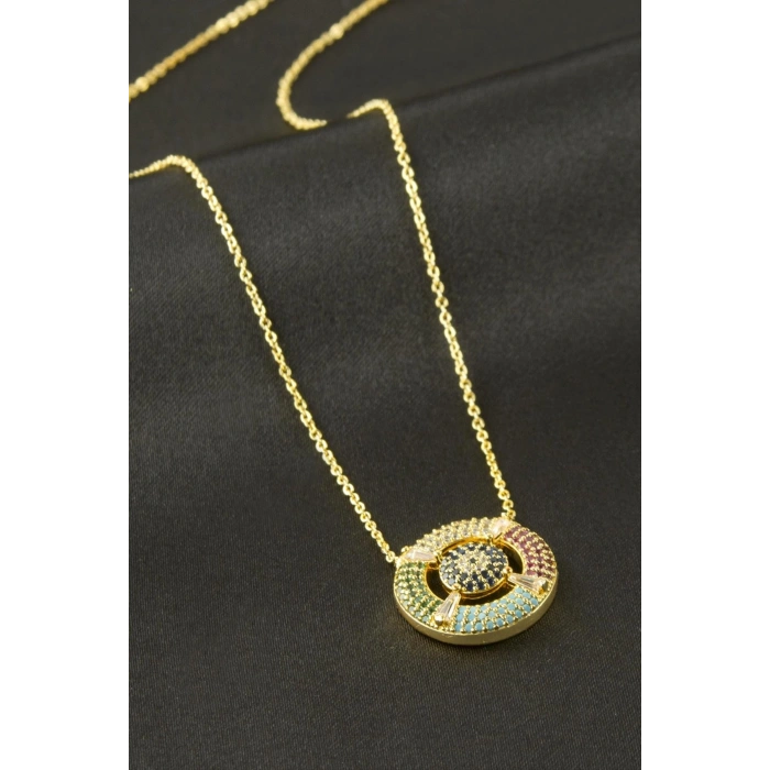 Dümen Zirkon Taşlı Kolye