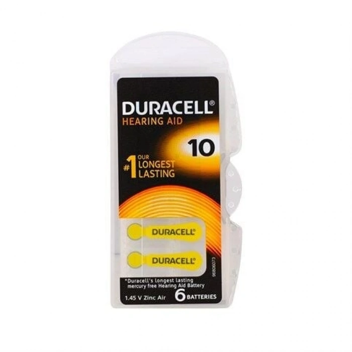 Duracell 10 Numara İşitme Cihazı Pili 6Lı Paket