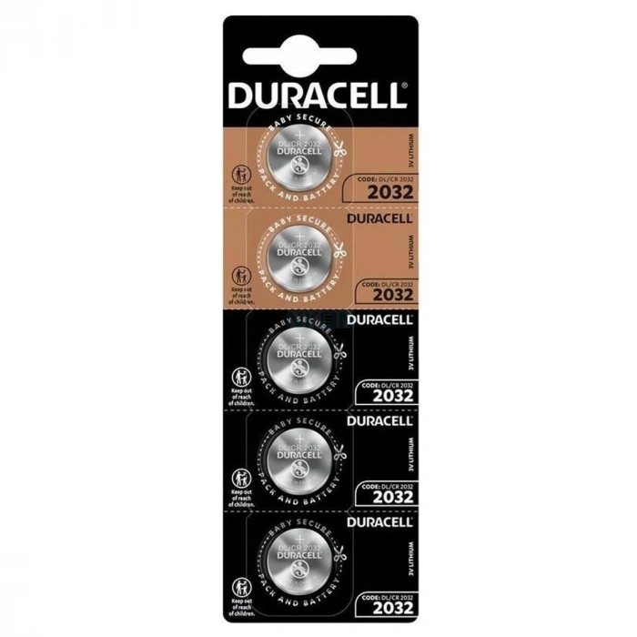 Duracell CR2032 3V Lityum Pil 5li Paket