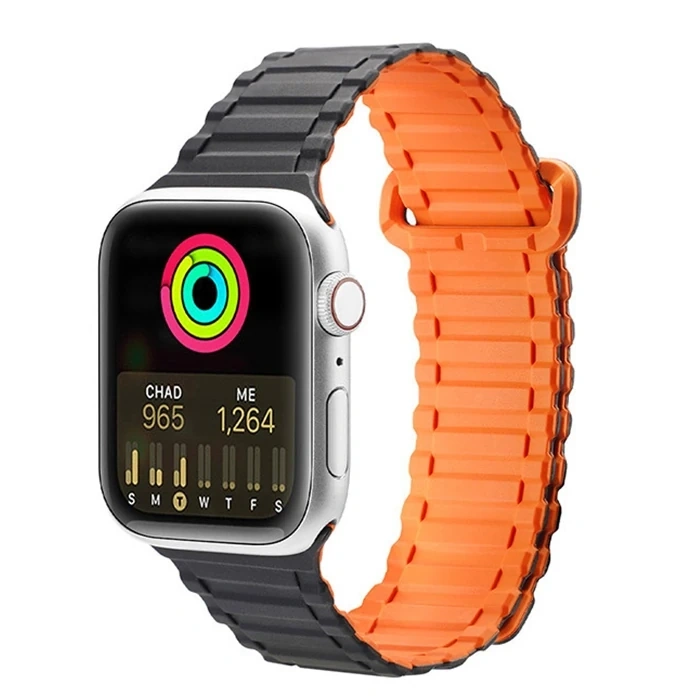 Dux Ducis Apple Watch 38/40/41mm İçin Manyetik Armor Silikon Kordon Kayış