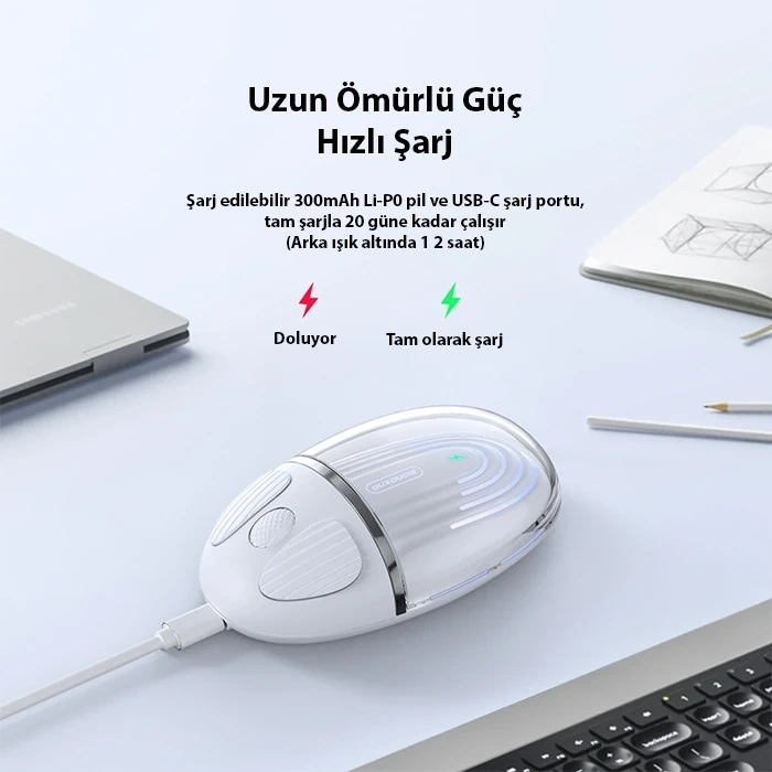 Dux Ducis Cm Series Kablosuz Bluetooth 2.4ghz Şeffaf Mouse