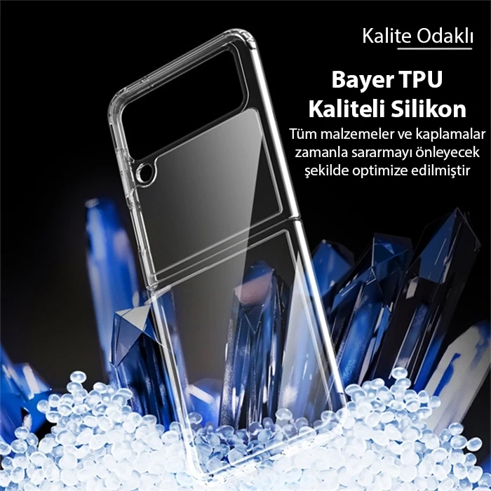 Dux Ducis Crystal Clin Series Samsung Galaxy Z Flip3 5g Shockproof Şeffaf Silikon Kılıf