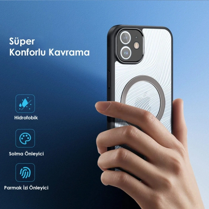 Dux Ducis İphone 12 Aimo Series Mag Safe Premium Buzlu Sert Pc-tpu Kılıf
