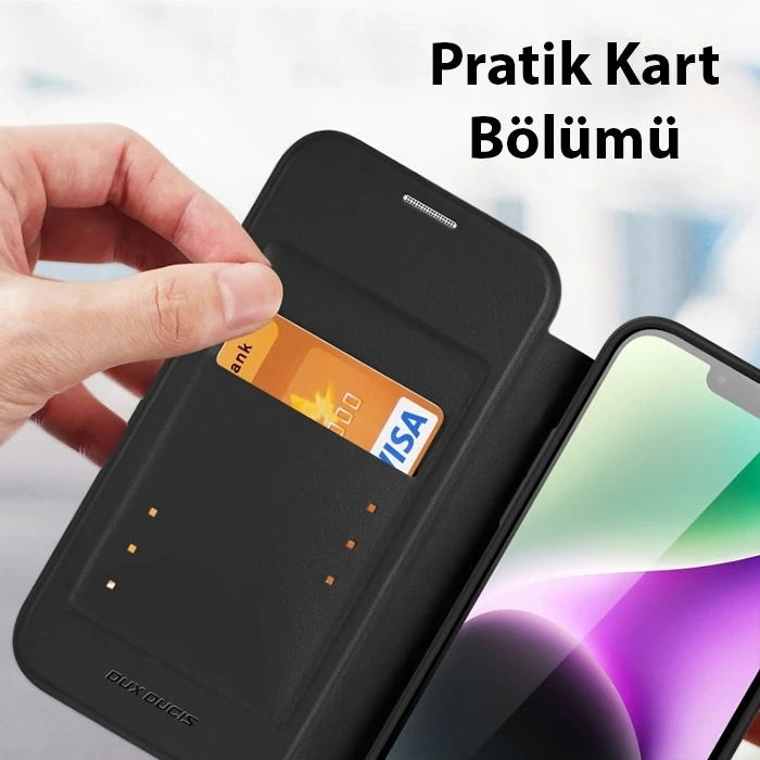 Dux Ducis İphone 14 Plus 6.7 Kılıf Skin X Pro Series Magsafe Kapaklı Kılıf Folio Case