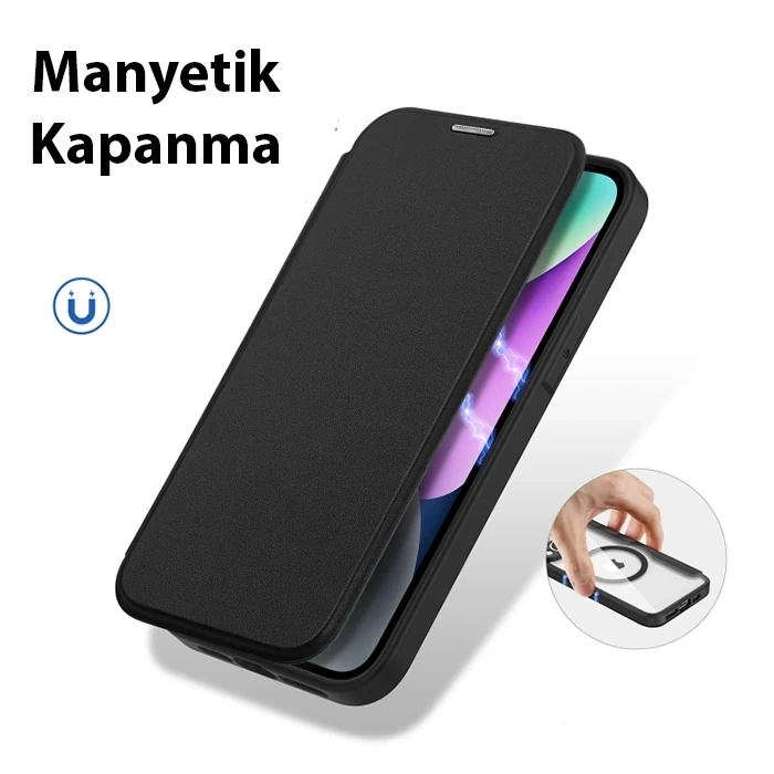 Dux Ducis İphone 14 Plus 6.7 Kılıf Skin X Pro Series Magsafe Kapaklı Kılıf Folio Case