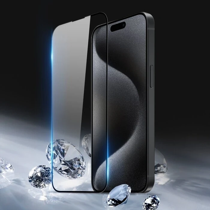 Dux Ducis İphone 15 Pro Max Full Kaplama Tempered Cam Ekran Koruyucu-(5775)