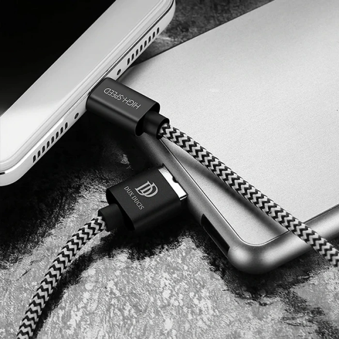 Dux Ducıs Usb Type C Kopmaz Yırtılmaz Usb Kablo Hızlı Şarj 1 Metre