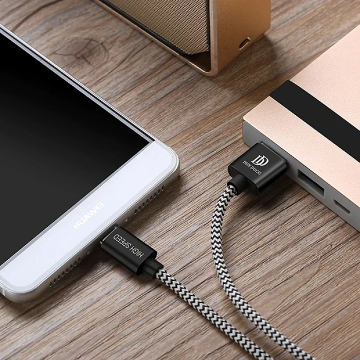 Dux Ducıs Usb Type C Kopmaz Yırtılmaz Usb Kablo Hızlı Şarj 1 Metre
