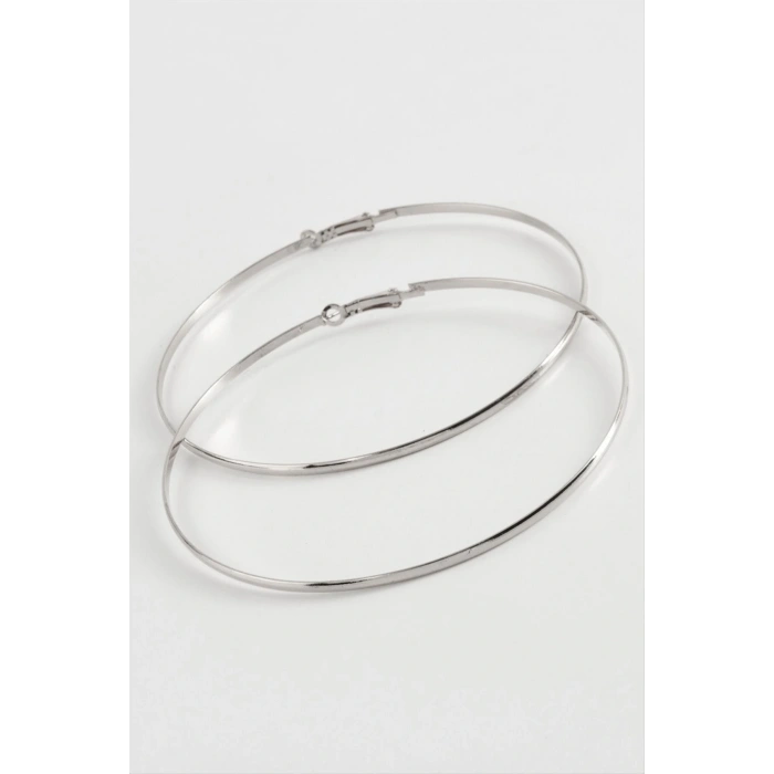 Düz Metal Halka Küpe 8-9-10 cm