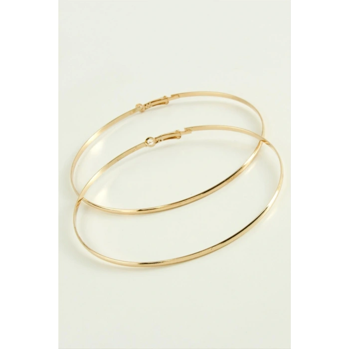 Düz Metal Halka Küpe 9-10 cm