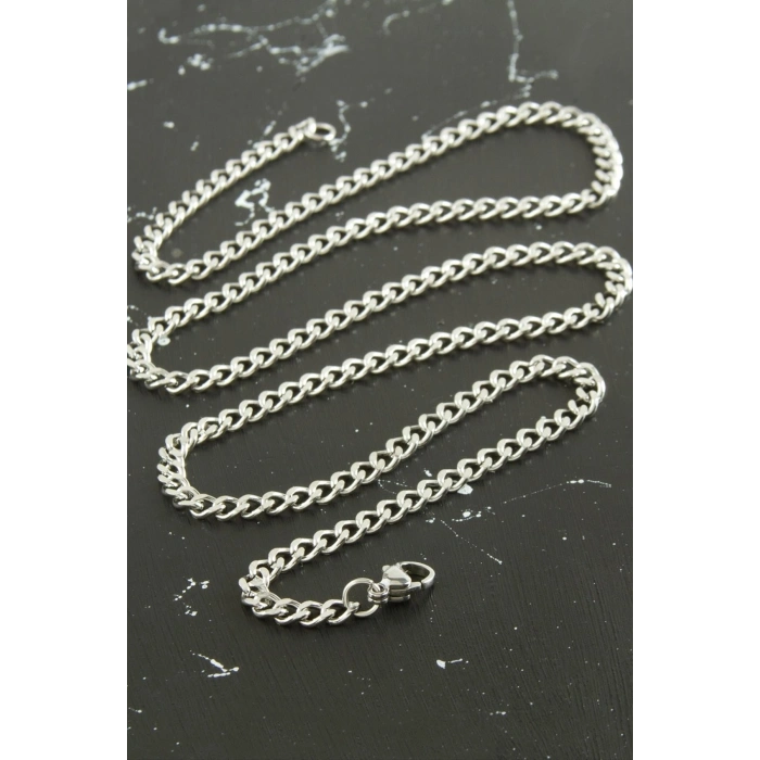 Düz Zincir Çelik Kolye 55 cm