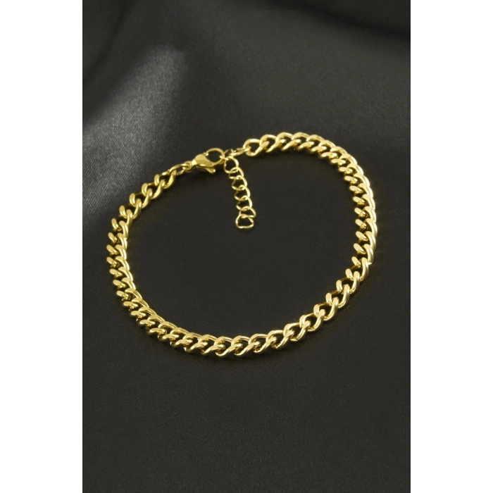 Düz Zincir Lüks Çelik Bileklik