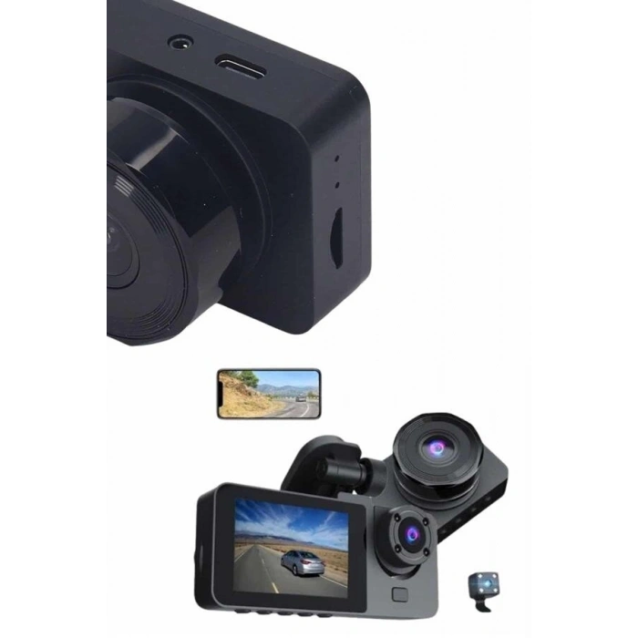 Dvr Araç İçi Kamera Hareket Algılayabilen 1080p Carplay Video Kaydedici