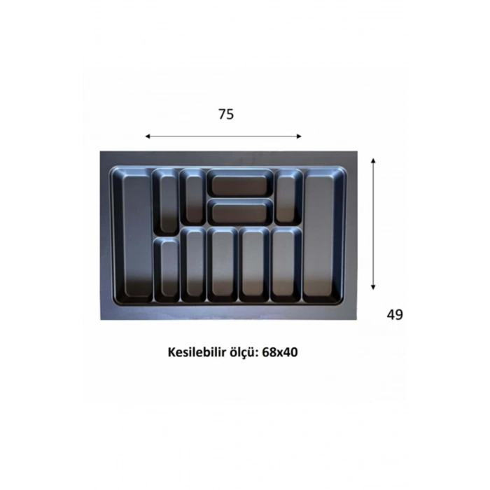 Eco Lüx Modül Kaşıklık Antrasit 76x49 Cm -ACERO-20357