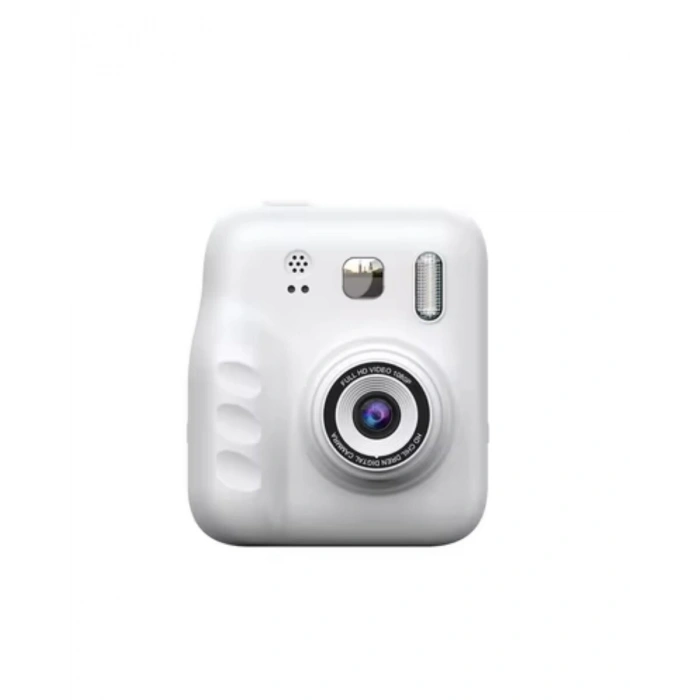 Eğlenceli Baskılı Çocuk Fotoğraf Makinesi Video Çekim 4 Rulo Kağıt 5 Kalem Set