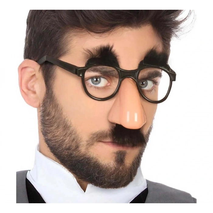 Eğlenceli Kılık Değiştirme Kaş Bıyık Mizah Gözlüğü 9x13 Cm