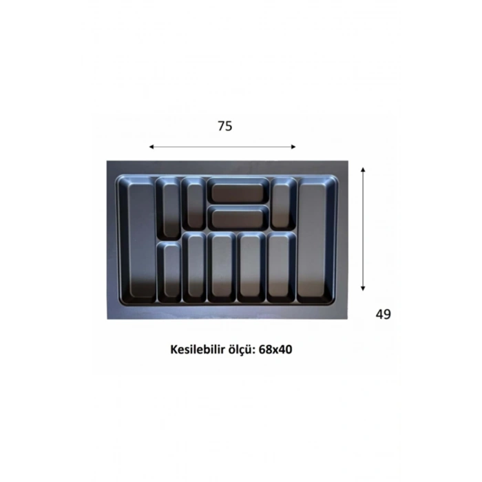 Eko Modüler Kaşıklık 76x49 Cm Antrasit -70096