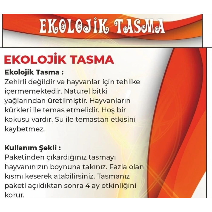 Ekolojik Tasma - Pire Tasması - 40 Cm