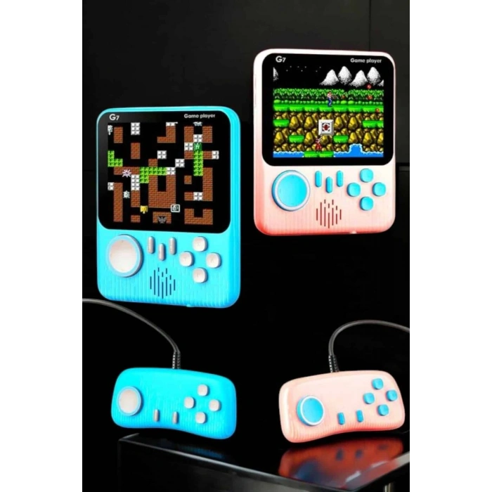 El Atarisi 3.5 İnç Ekran Çift Konsol 666 Adet Retro Oyun Gamepad