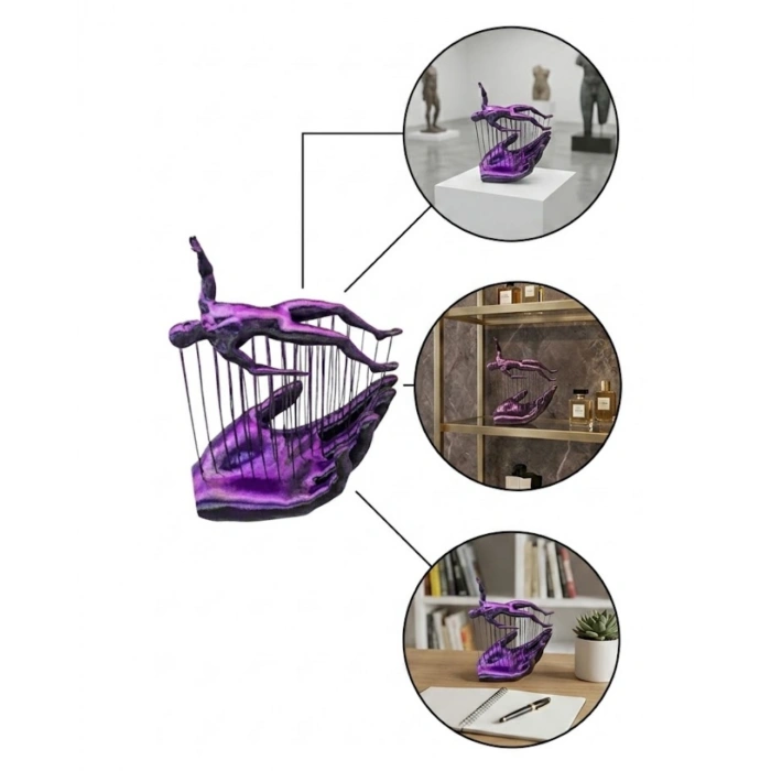 El İnsan Figür 3d Dekoratif Obje Modern Tasarım Ve Es Görünüm