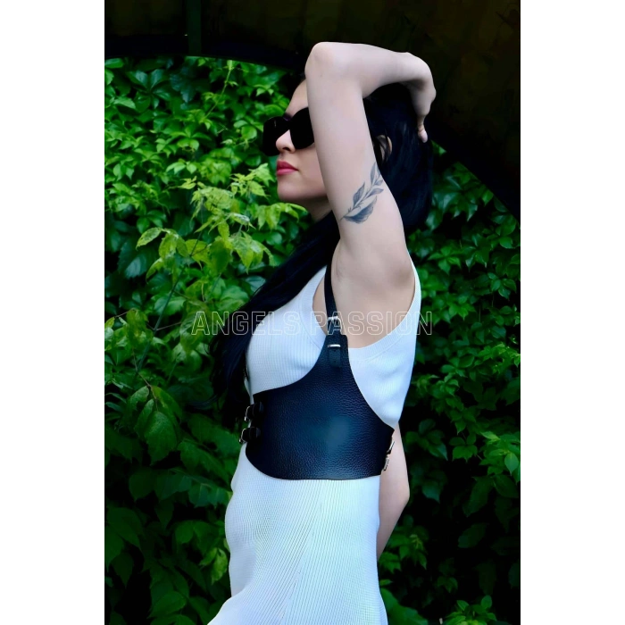 Elbise Kemeri, Gömlek Kemeri, Korse Kemer, Deri Göğüs Kemer Harness - Brf605