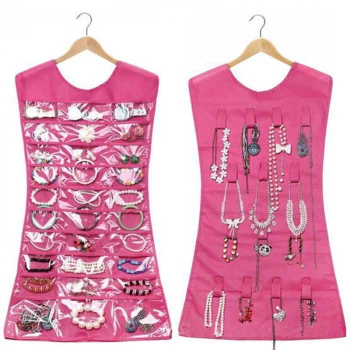 Elbise Şeklinde Takı Organizeri - Pembe