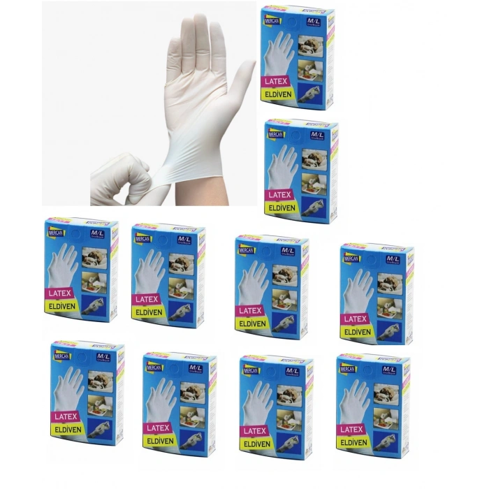 Eldiven Latex Eldiven Muayene Eldiveni S/M 60 Adet