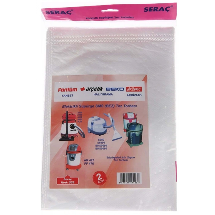 Elektrikli Süpürge Toz Torbası Fantom 3lü -68789