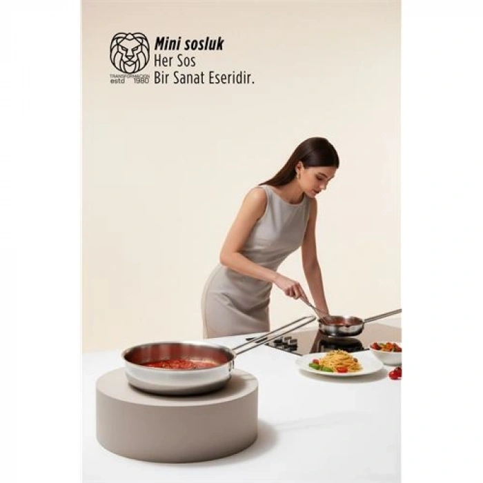 Elena Serisi Professional Paslanmaz Çelik 13 Cm Mini Sos Ve Porsiyon Tavası 722875
