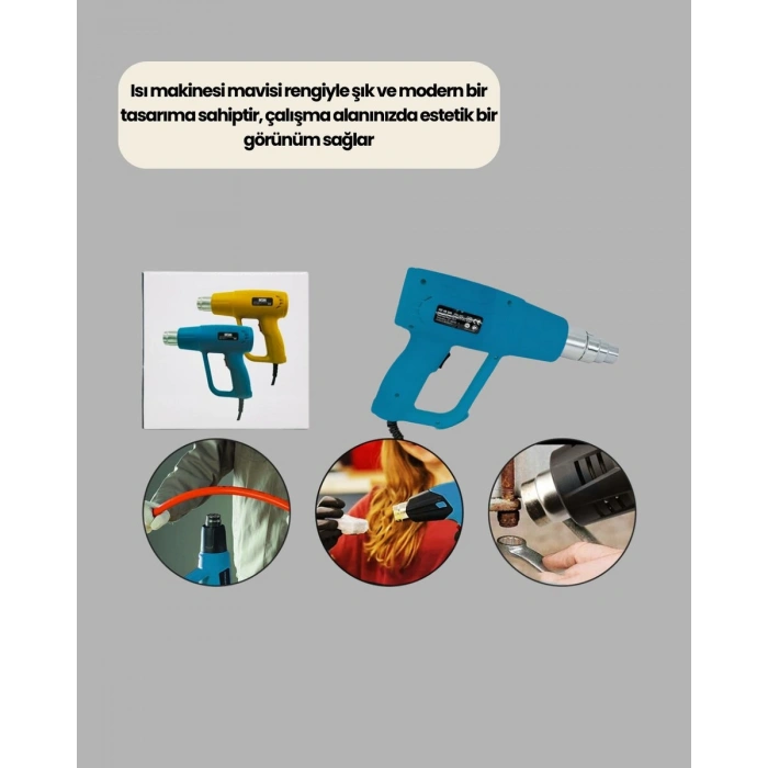 Endüstriyel 2000w Isı Tabancası Plastik Boru Lehim Boya Çıkarma
