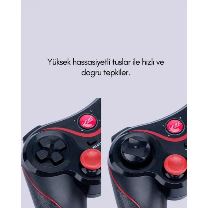Ergonomik Tasarımlı Çok Yönlü Wireless Gamepad