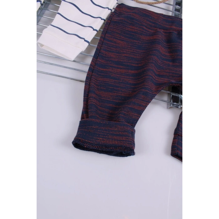 Erkek Bebek Desenli 2li Pantolon 3/12 Ay