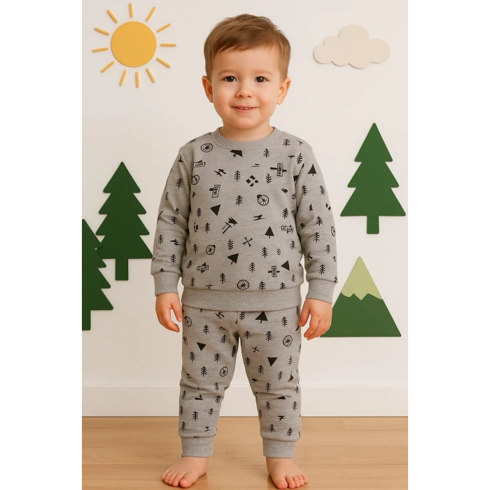 Erkek Bebek Eşofman Takımı %100 Pamuk