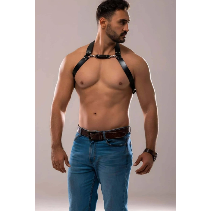 Erkek Deri Göğüs Harness - Brfm139