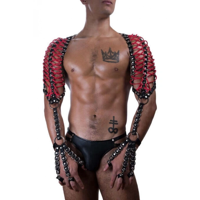 Erkek Fantazi Kol Ve Omuz Lastik Harness - Brfm182