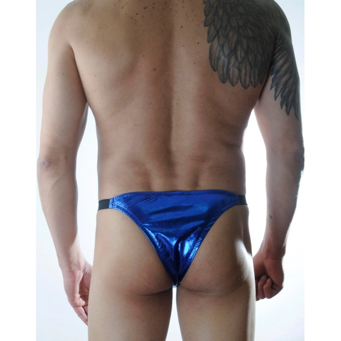 Erkek Mavi Lame Brazillian Slip İç Çamaşırı