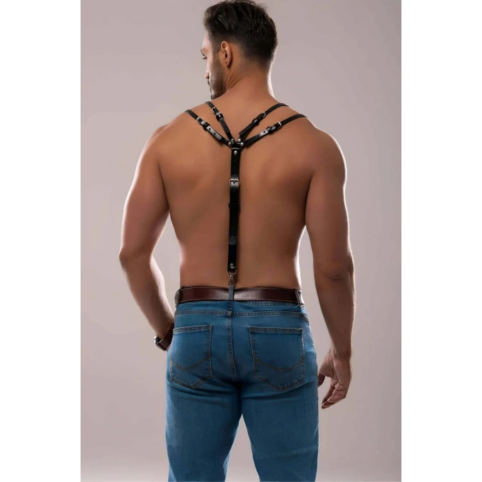 Erkek Omuzdsan Askılı Deri Harness - Brfm140
